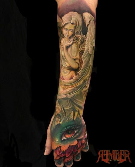 Tattoos - Color hand and forearm Quarter sleeve - 115767